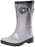 Kenneth Cole REACTION Women's Rain Buckle Ombre Boot, Black/White, 9