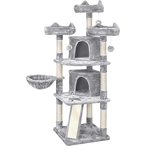 Yaheetech Árbol Rascador para Gatos con 3 Plataformas Cover
