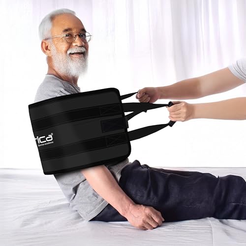 Image of OTICA Patient Lifting Belt 57x14 in with Handles & Safety Buckle (Black)