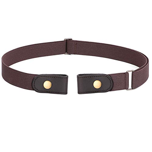 No Buckle Stretch Belt For Women Men Elastic Waist Belt Up to 72 Inch for Jeans Pants,Coffee,Pants Size 31-50 Inches
