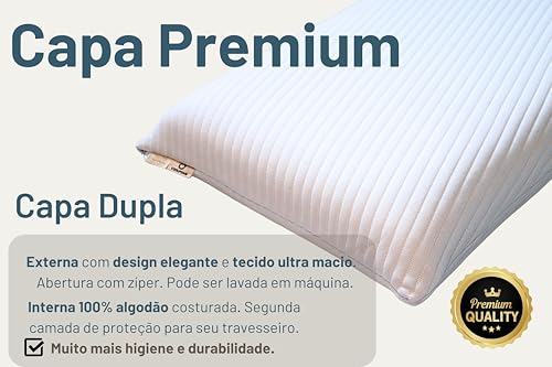 Kama Travesseiro Viscoelástico Premium - Original Coolfoam® Classic - com Capa Ultrasoft Removível,