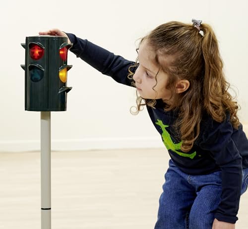 Big Verkehrsampel AMPELMANN (71 cm) - großes Ampel-Spielzeug für Kinder ab 3 Jahren mit Licht & kultigem Ampelmännchen, Kinderampel mit 4 bespielbaren Seiten für Indoor & Outdoor