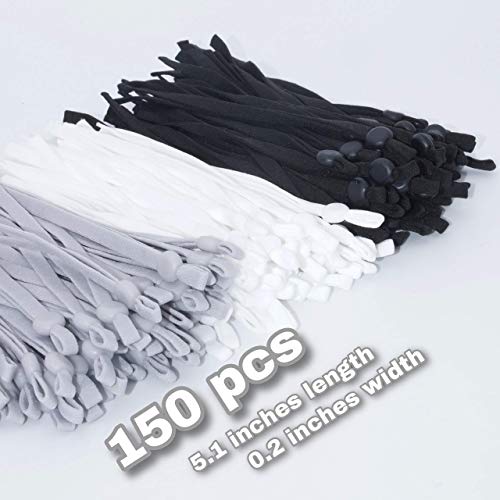 image for AIYAMY 150Pcs of Elastic String for Mask with Adjustable Buckle, Upgra