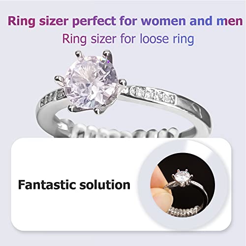 24 Pcs Ring Sizers Adjuster Transparent Silicone Guards Clip Noodle Jewelry Tightener Connector 4 Sizes For Loose Rings #TOP2