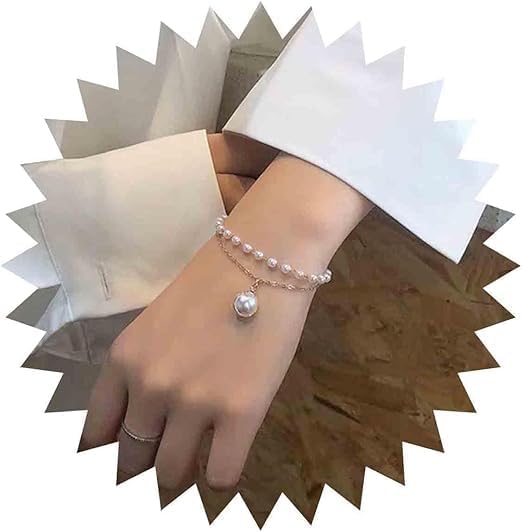 Layered Pearl Hand Chain Bracelet for Women | Gold-Plated Satellite Design Wrist Harness Jewellery | Adjustable Boho Statement Accessory-image-41