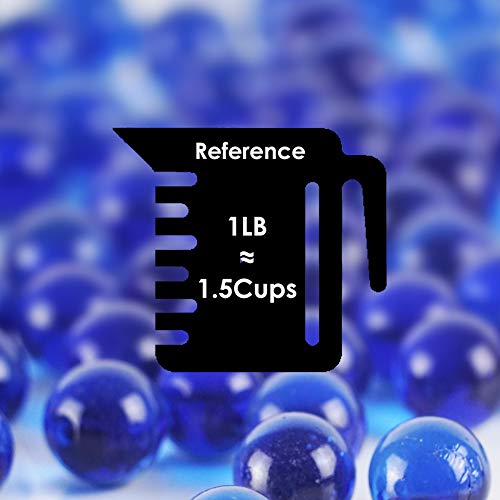 image for CYS EXCEL Cobalt Blue Glass Marble Gemstone Vase Filler (Pack of 5 LBS