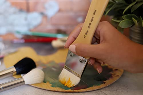 Alpine White - Goat Hair Wide Wash Blender Short 1-1/2 In #TOP1