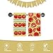 Croar Tomato Yellow Kitchen Dish Towels Set of 2, Vegetable Fruit Polka Dots Stripes Drying Hand Towel Baking Cooking Cloth, Farmhouse Home Decoration 18'' x 26''