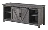 Convenience Concepts Blake Barn Door TV Stand, Weathered Gray