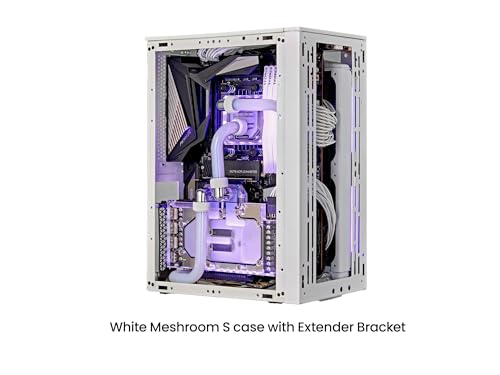 Image of SSUPD Meshroom S V2 Mini-ITX Gaming PC Case (SFF), Full Mesh Panel with PCIE 5.0 Riser Cable, Compatible ATX MB /RX9070 /5090 /280mm AIO, USB Type-C White