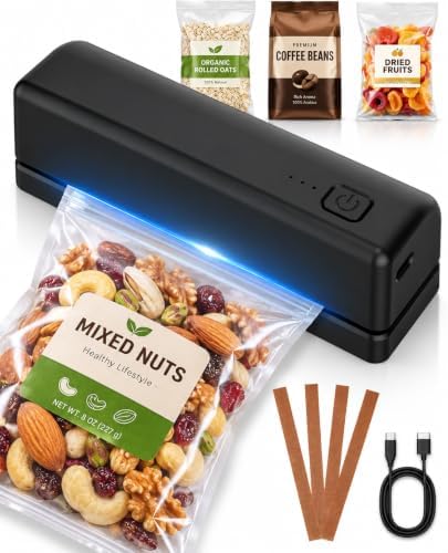 Portable Mini Bag Sealer, USB Powered Handheld Heat Sealer for Snack Bags, Chip Bags and Food Storage Bags, Compact Kitchen Sealing Tool with 4 Extra Heat Strips for Home, Office and Travel image 2