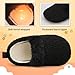 L-RUN Girls House Shoes Toddler Boys House Slippers Slip-on Kids Baby Indoor Slippers Fuzzy Socks Black 6-7 Toddler