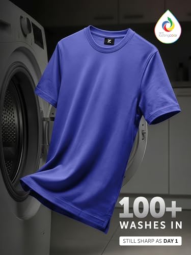 Image of XYXX Men's Iconique Solid Supima Cotton Slim Fit T-Shirt | Super Soft Half Sleeve Tshirts with Superior Colour Retention