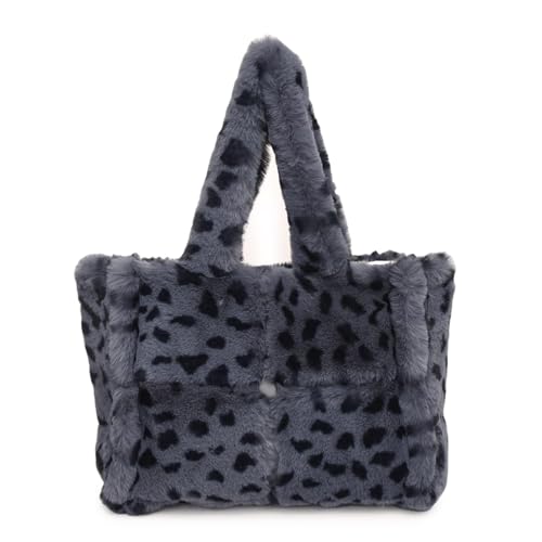 Bolso Tote Grande de Hombro con Pelo Sintético para Mujer miniatura 1