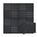 Candockway Plastic Interlocking Deck Tiles, 36 Pack Outdoor Flooring Waterproof Pavers for Patio Garden Porch Yard, All Weather Use, Dark Grey
