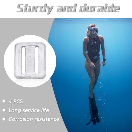 Quaocens 5 Pcs 2.2 lb Scuba Weight Belt Set, Diving Weight Belt with Metal Block Buckle Dive Weights Nylon Dive Belt Suitable for Free Diving