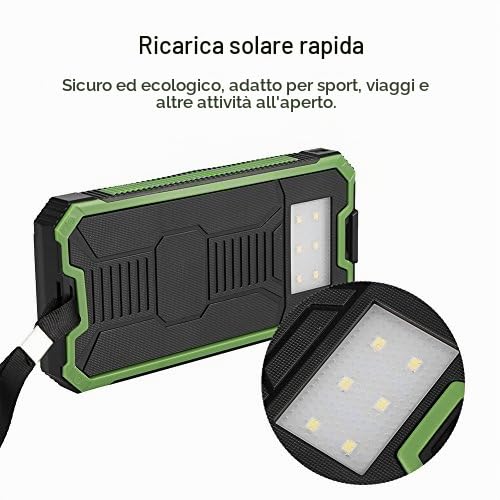 Ausla Banca di energia solare portatile ricarica veloce doppio USB Polar Mobile Power Bank caso fai da te Kit Verde