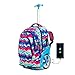 YUTCRTIP Schulrucksack Mädchen Jungen Teenager Rollen Trolleytasche Schulranzen mit USB Ladeanschluss Mädchen mit Rollen Schultasche Trolley Kinderrucksack Schultasche Laptoptasche 6-12 Jahre Alt, 2 G