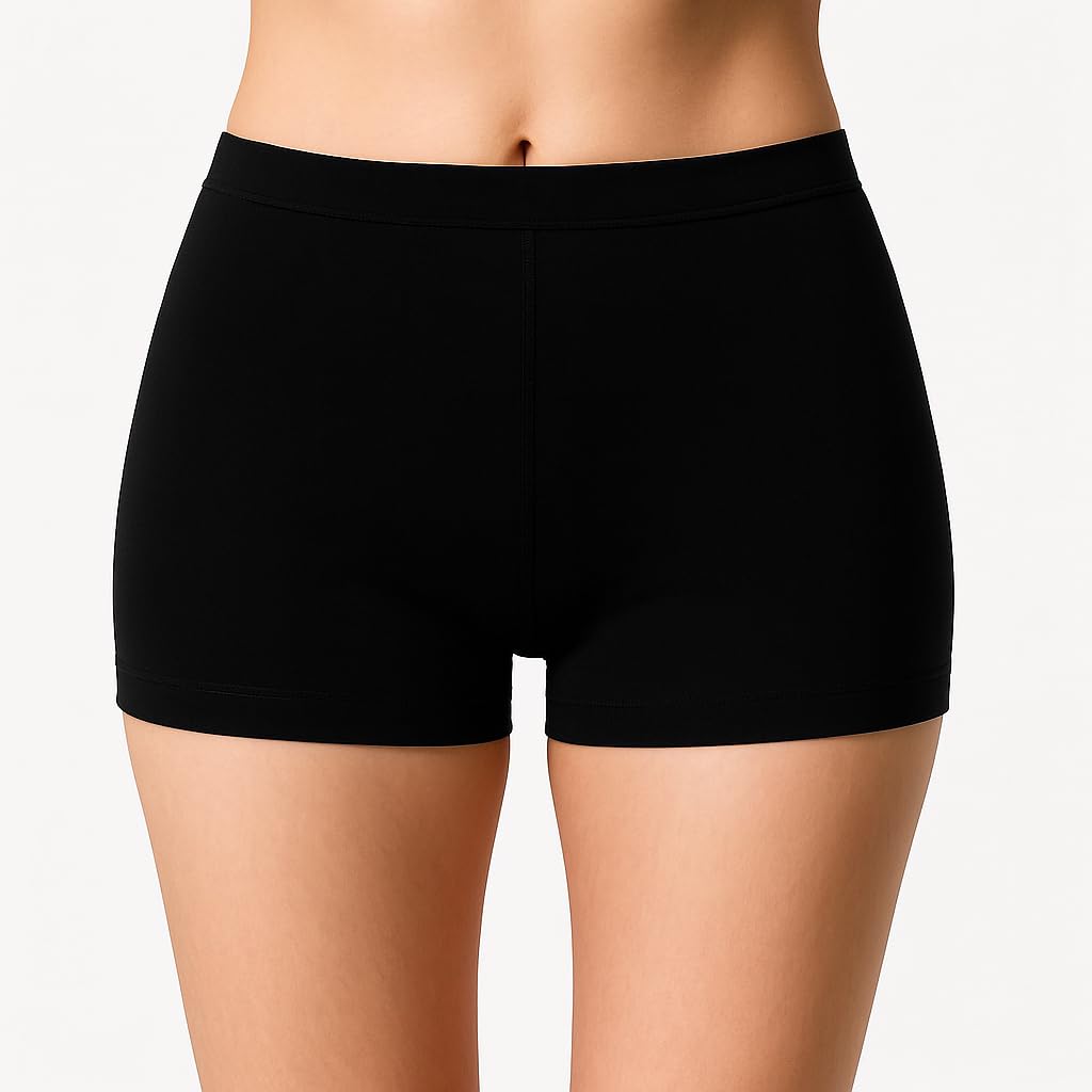 Women Lycra Stretchable Boyshorts Swim Shorts | Comfortable High Waist Active Wear Mini Shorts for Gym, Yoga, Sports & Beach-image-32
