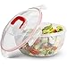 Komax Biokips Set of 2 Large Salad Bowls with Lids – 4.2 Qt Airtight Plastic Food Storage Containers – BPA-Free Salad Bowl with Lid that Locks – Microwave & Dishwasher Safe Salad Mixing Bowls