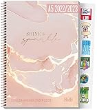 Häfft College-Timer A5 2022/2023 [Shine bright] Schülerkalender / Hausaufgabenheft Schüler-Tagebuch, Schülerplaner inkl. Sprüche, Sticker u.v.m. | nachhaltig & klimaneutral