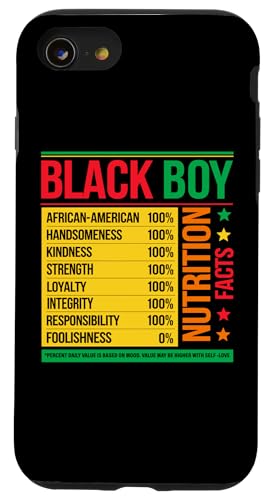 Black History Month Nutrición Orgullo africano Melanina Niño Hombres Carcasa para iPhone SE (2020) / 7 / 8