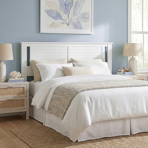 ComfIQ Serene Poplar Wood King Size Headboard in White, Modern Farmhouse Panel with Horizontal Scoring, Casual Coastal Style, Easy Assembly, Quality Materials - Image 7