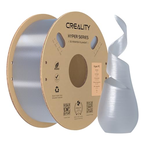 Image of Creality Hyper PC Filament 1.75mm 1KG, Clear Polycarbonate Filament for High-Speed Printing up to 300mm /s, High Heat Resistance, Tough and Impact Resistant, Fits Most 3D Printers