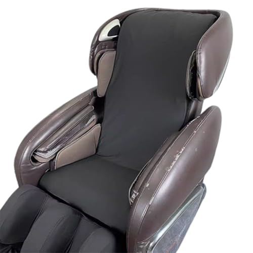 HJYXXSR Funda para sillón de Masaje Shiatsu, elástica, portátil, para Todo el Cuerpo, a Prueba de Polvo, para Mascotas (Negro, Parte Superior del Cuerpo)