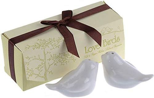 YMULAS 20 Sets (40 pcs) Wedding Favor Love Bird Salt and Pepper Shaker Set Party Gift with Package Box
