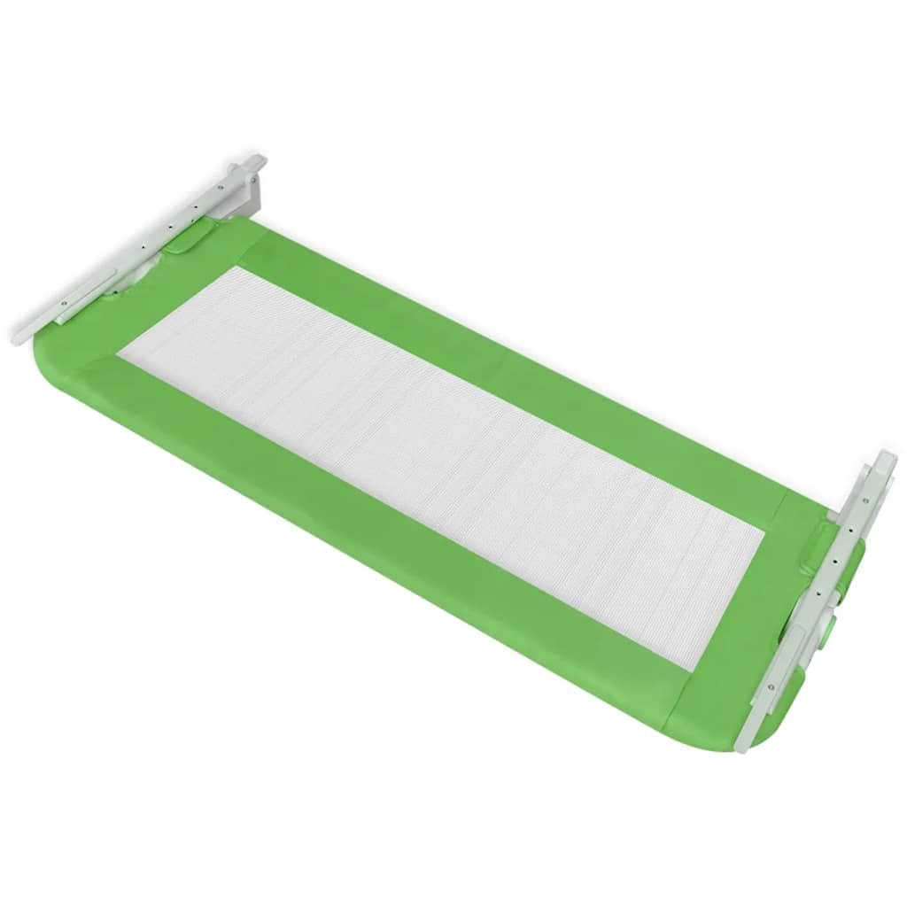 Barrera protectora para cama infantil plegable, 2 unidades, color verde, 102 x 42 cm, con acolchado, rejilla lateral para cuna, extensión de cama infantil, protección para cama infantil
