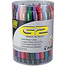 PILOT G2 Premium Refillable and Retractable Rolling Ball Gel Pens, Bold Point, Assorted Color Inks, 36-Pack Tub (14563)