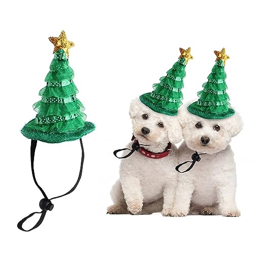 Sombrero disfráz árbol de Navidad para perros y gatos miniatura 2