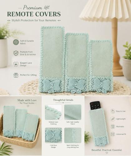 Image of Universal Remote Cover Set of 3 for TV AC DTH | Washable Dustproof Remote Protector (RM Cover-3-Blue) in Three Diffrent Size (Small, Medium and Large)