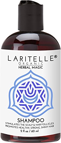 Laritelle Organic Travel Size Shampoo 2 oz | Hair Loss Prevention, Clarifying & Strengthening | Rosemary & Saw Palmetto | NO GMO, Sulfates, Alcohol, Parabens, Phthalates | Unscented. Hypoallergenic GF