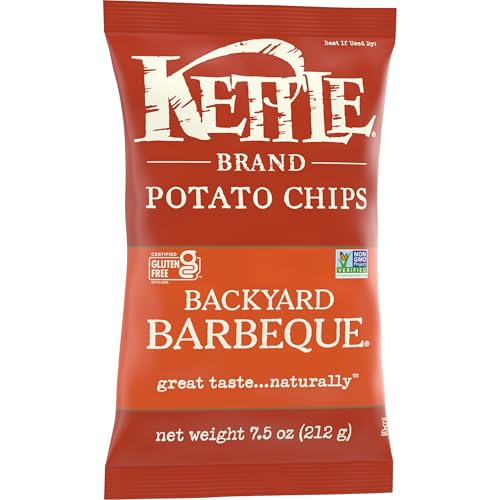 Image of Kettle Brand Backyard Barbeque Kettle Potato Chips, Gluten-Free, Non-GMO, 7.5 oz Bag (Pack of 12)