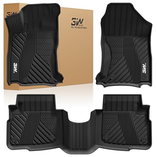 3W Floor Mats Fit for Subaru Outback & Legacy 2020-2024 2025 TPE All Weather Custom Fit Floor Liner for Subaru Outback & Legacy 1st and 2nd Row Car Mats, Black