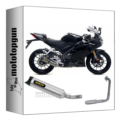 Tubo de escape Arrow homologado de aluminio para Yamaha YZF R125 2021-2022