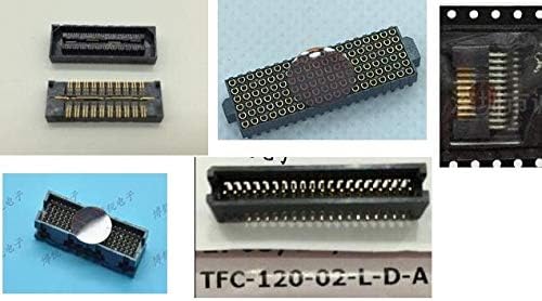 Collage of various views of the electrical connector, including top, bottom, and side profiles, highlighting its compact design and pin arrangements.
