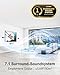 ULTIMEA 7.1 Surround Sound System für TV mit Dolby Atmos, App Steuerung, 4 kabelgebundene Surround-Lautsprecher, 460W Soundbar für Smart TV mit Wireless Subwoofer, Heimkino Sound System, Poseidon D80
