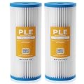 Max Water 10 Micron 10 x 4.5 Pleated Sediment Water Filter, Washable Replacement Cartridge for 10" BB Whole House Systems Compatible with R50-BBSA, FXHSC, WFHDC3001, W50PEHD, GXWH40L (2 Pack)