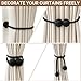 Hion Magnetic Curtain Tiebacks Black 2pcs, Curtain Tiebacks Buckles Holdbacks Holders Hooks Clip for Home Outdoor Bedroom Office Decorative Curtain