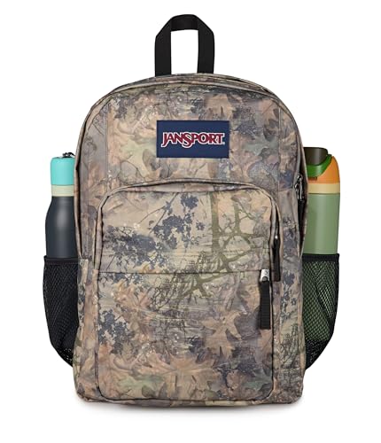 Image of JanSport Big Plans Backpack, Bogcore Camo Brown /Lt Brn /Dk Green
