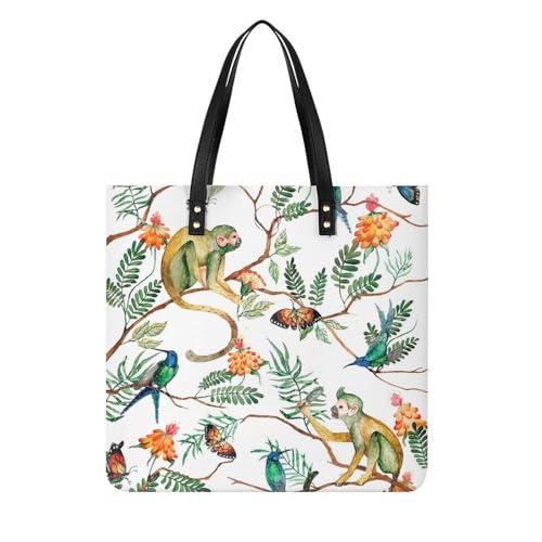 Tote bag singe papillon femmes grand sac à main cabas shopper de voyage