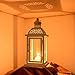 DECORKEY Lantern Decorative Indoor&Outdoor, 14.4'' Large Metal Candle Lanterns, Vintage Hanging Candle Holders Farmhouse Shelf Wedding Front Porch Patio Decor, Christmas Halloween Decorations for Home
