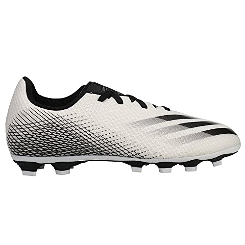 Image of adidas Men's X Ghosted.4 Firm Ground Soccer Shoe, White /Black /Silver, 5