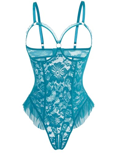Image of Avidlove Women One Piece Lingerie Sexy Lace Babydoll Mini Bodysuit