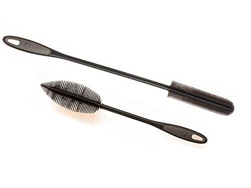 Preisvergleich Produktbild Kochblume Silikon Flaschenbürsten 2er Set (anthrazit)