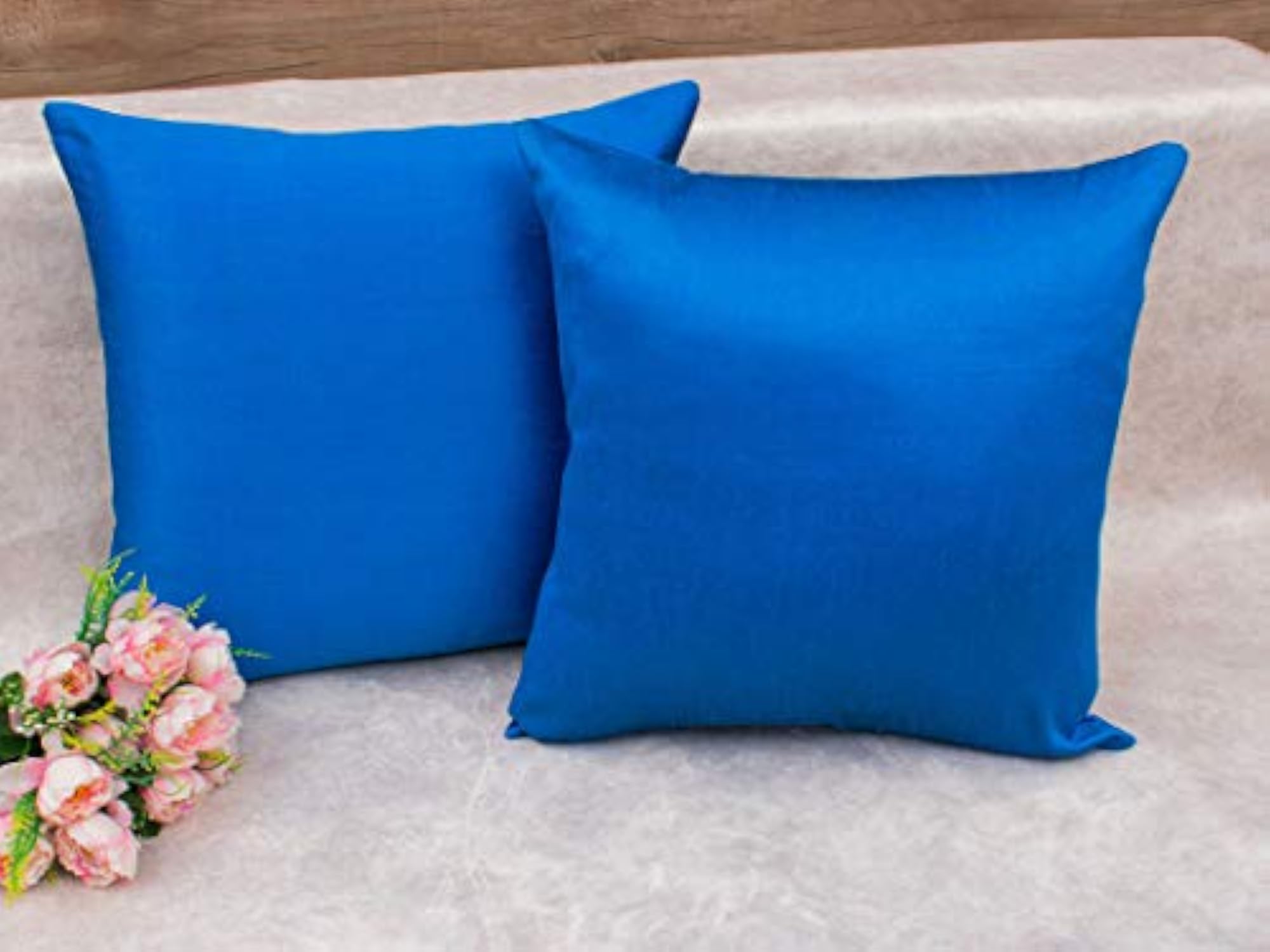 Plain Solid Long Rectangular Teal Blue Cushion Covers Pack of 5