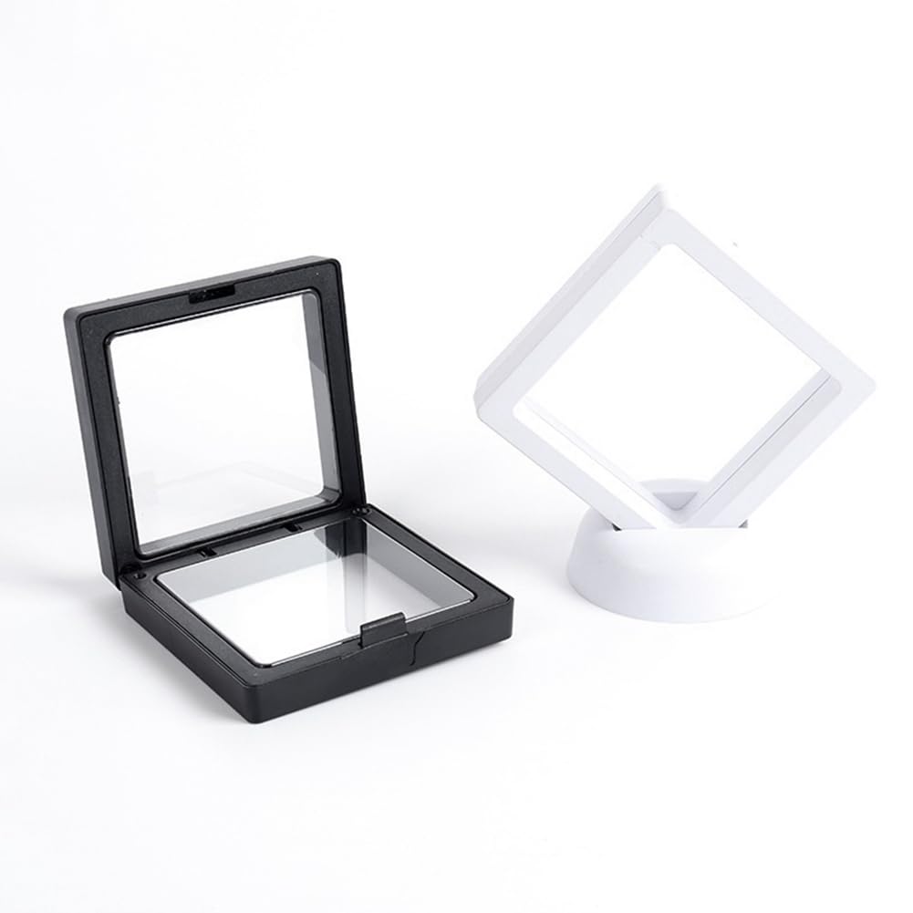 30 pezzi 3D Floating Coin Display Frame Stand Scatole di Immagazzinaggio per Gioielli Anello Orecchini Monete Medaglie Sfida Medaglia Titolare B Facile da Usare